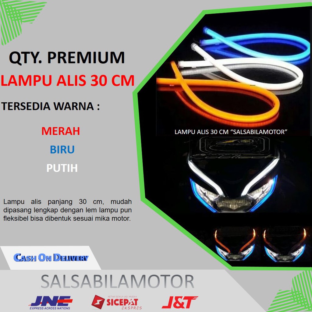 Lampu fariasi motor DRL alis sein LAMPU LED ALIS LAMP SEN DRL MOTOR 30 CM NEW BEATFI MIO VARIO150 JU