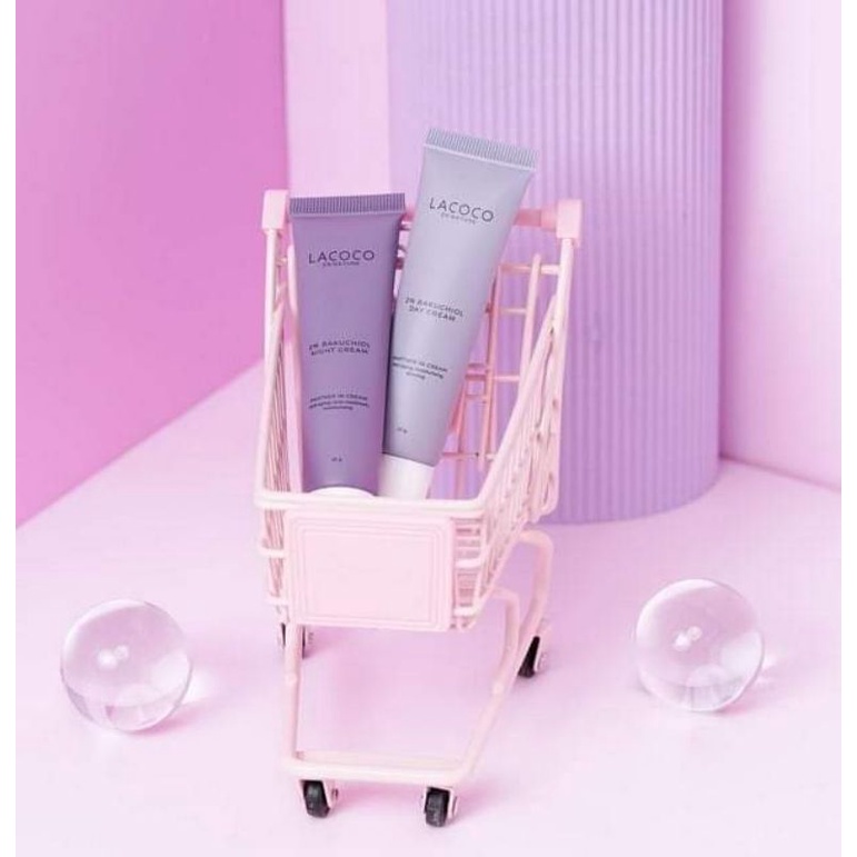 Lacoco 2% Bakuchiol Day Cream and Night Cream Membantu Mengatasi Jerawat dan Bekasnya Anti Aging Waj