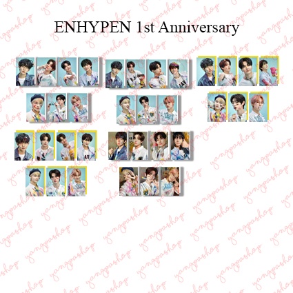 [READY / SET] ENHYPEN 1ST ANNIVERSARY PHOTOCARD FAN MADE UNOFFICIAL YANGPASHOP 1 JAY SUNGHOON JAKE