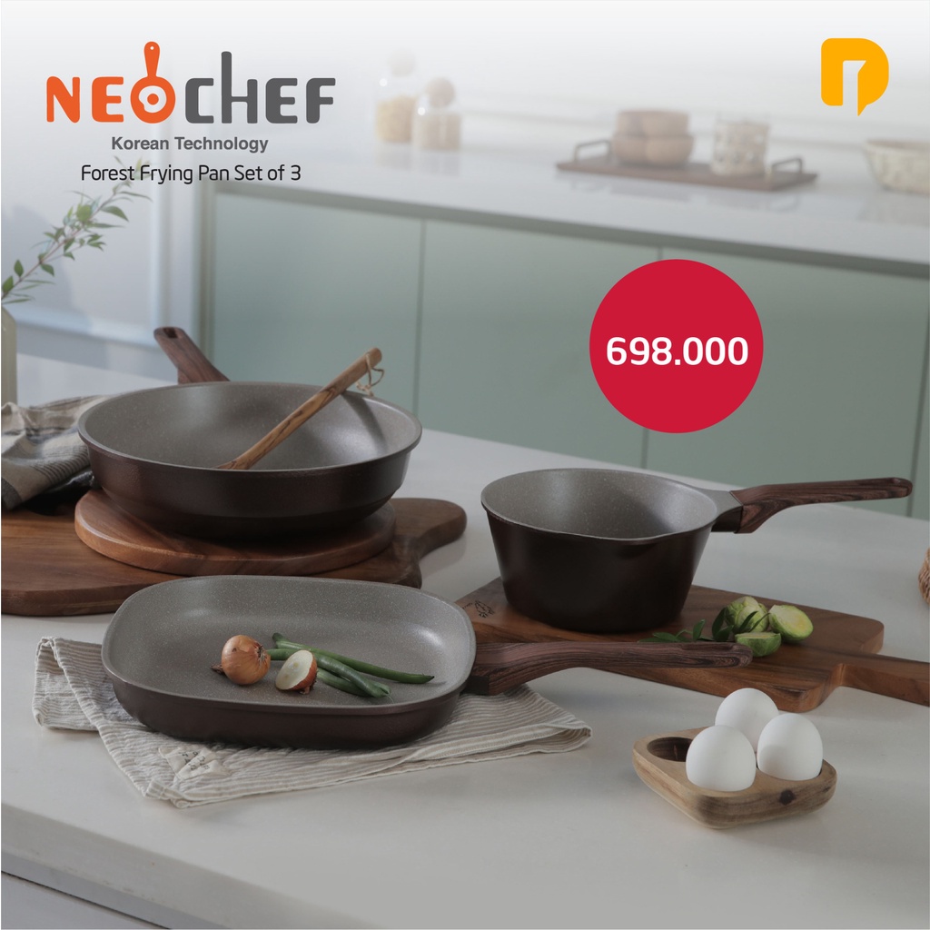 Wajan Cantik Anti Lengket Non Gores Besar Made in Korea Penggorengan Recomended Recommended NEOCHEF 