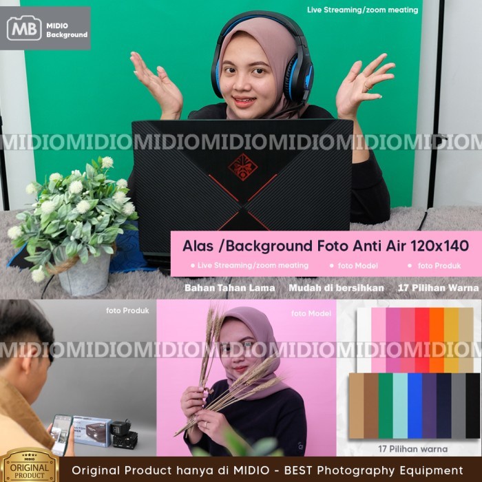 Jual Kain Foto Studio Produk Alas Foto Anti Air Midio Ukuran 120x140 Shopee Indonesia