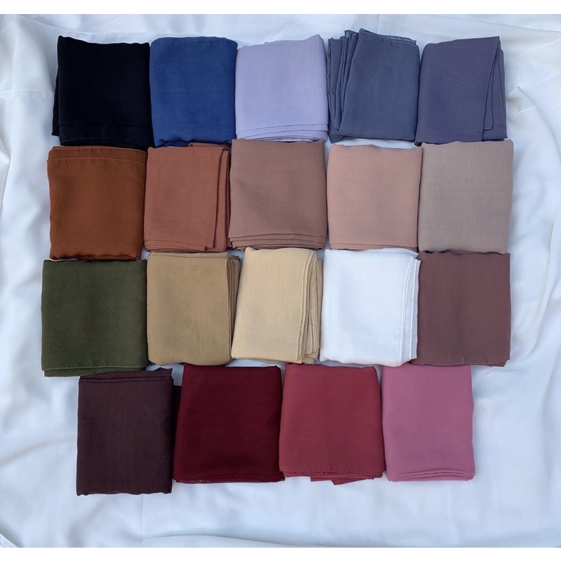 𝐁𝐘 𝐀𝐃𝐈𝐍𝐃𝐀 SEGIEMPAT BELLA SQUARE HIJAB PLAIN JILBAB POLLYCOTTON