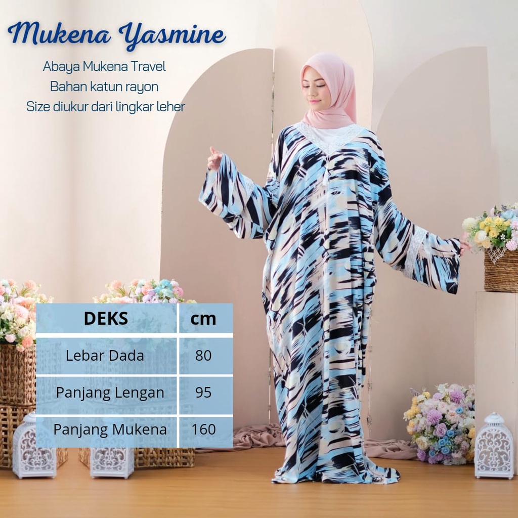 Best Seller Mukena Abaya Travel - Mukena Abaya Yasmine - Bahan Katun Rayon Premium - Nyaman Dipakai