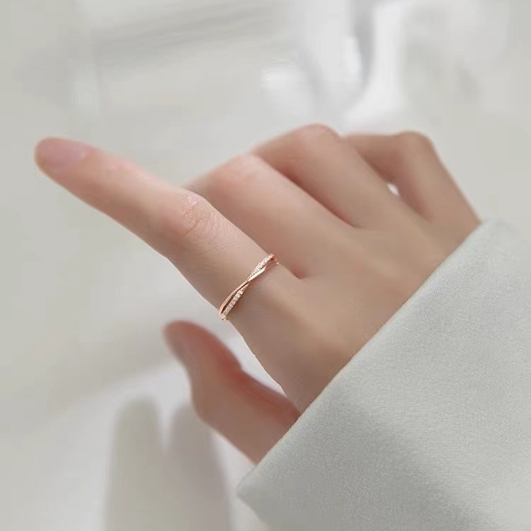 Cincin S925 Silver Model Terbuka Untuk Wanita