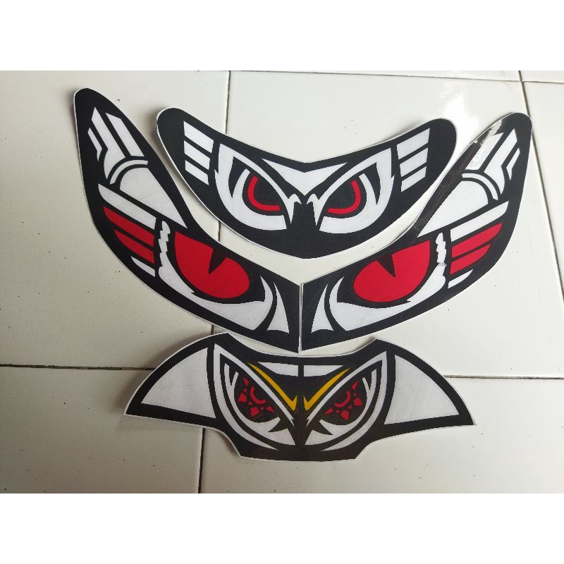 Stiker lampu komplit depan belakang mio smile/sporty