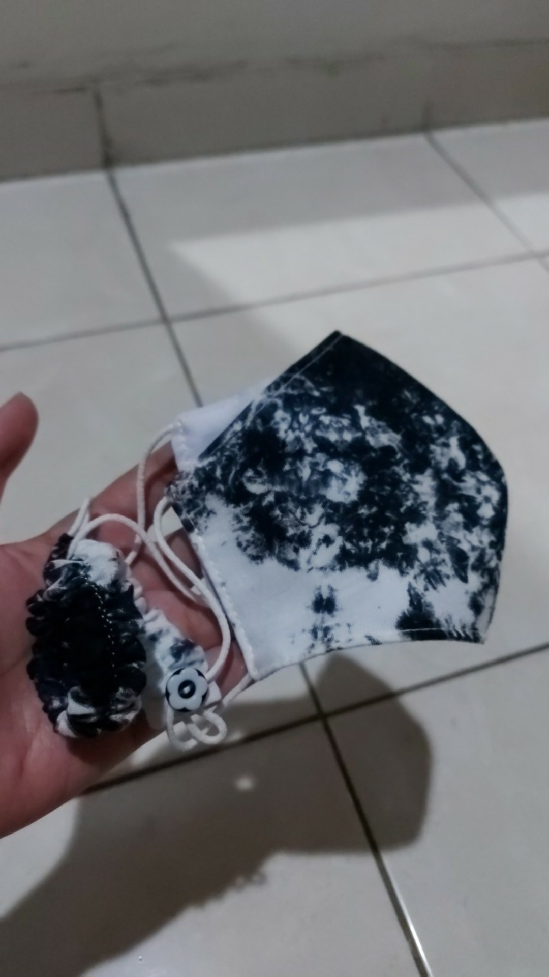 Masker Hijab Tie Dye & Sudah Termasuk Tali Hijab ( Cod )