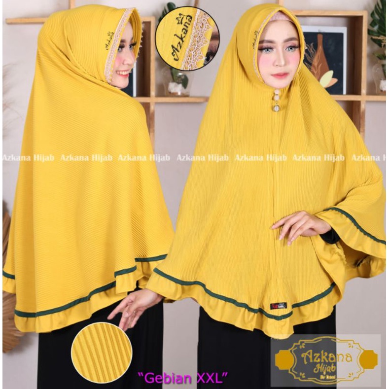 jilbab Plisket Azkana super jumbo