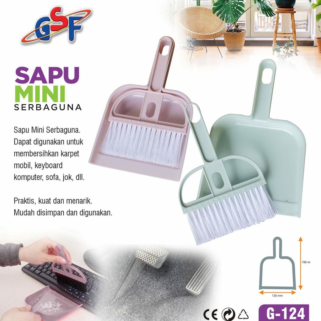 SAPU MINI SERBAGUNA  MINI / SAPU DAN PENGKI MINI SET / SAPU &amp; PENGKI MINI SET / SAPU MINI DAN PENGKI MINI SET SERBAGUNA GSF 124 / GSF G-124