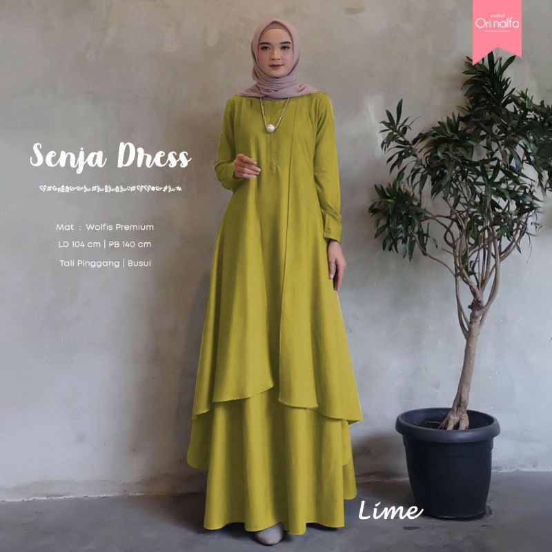 Senja dress maxi gamis fashion muslim wanita