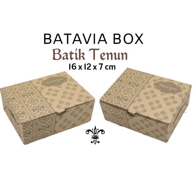 Box snack serbaguba 16x12x7 motif Batik Tenun