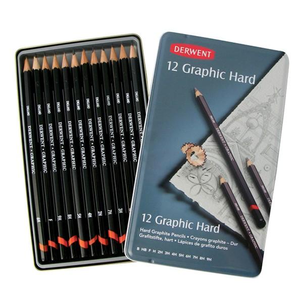 

TERBARU! DERWENT 12 GRAPHIC HARD PENCIL TIN ALAT LUKIS MURAH MERIAH AL7