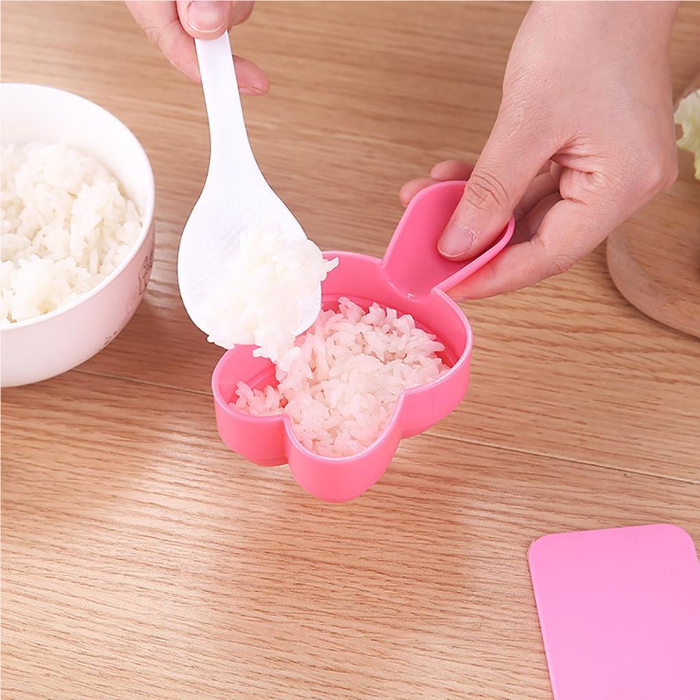 Rice Ball Cetakan Rumah Tangga Membuat Makanan Cetakan Manual Memasak Hand Tool Kartun Kelinci DIY Sushi Membuat Cetakan Peralatan Dapur