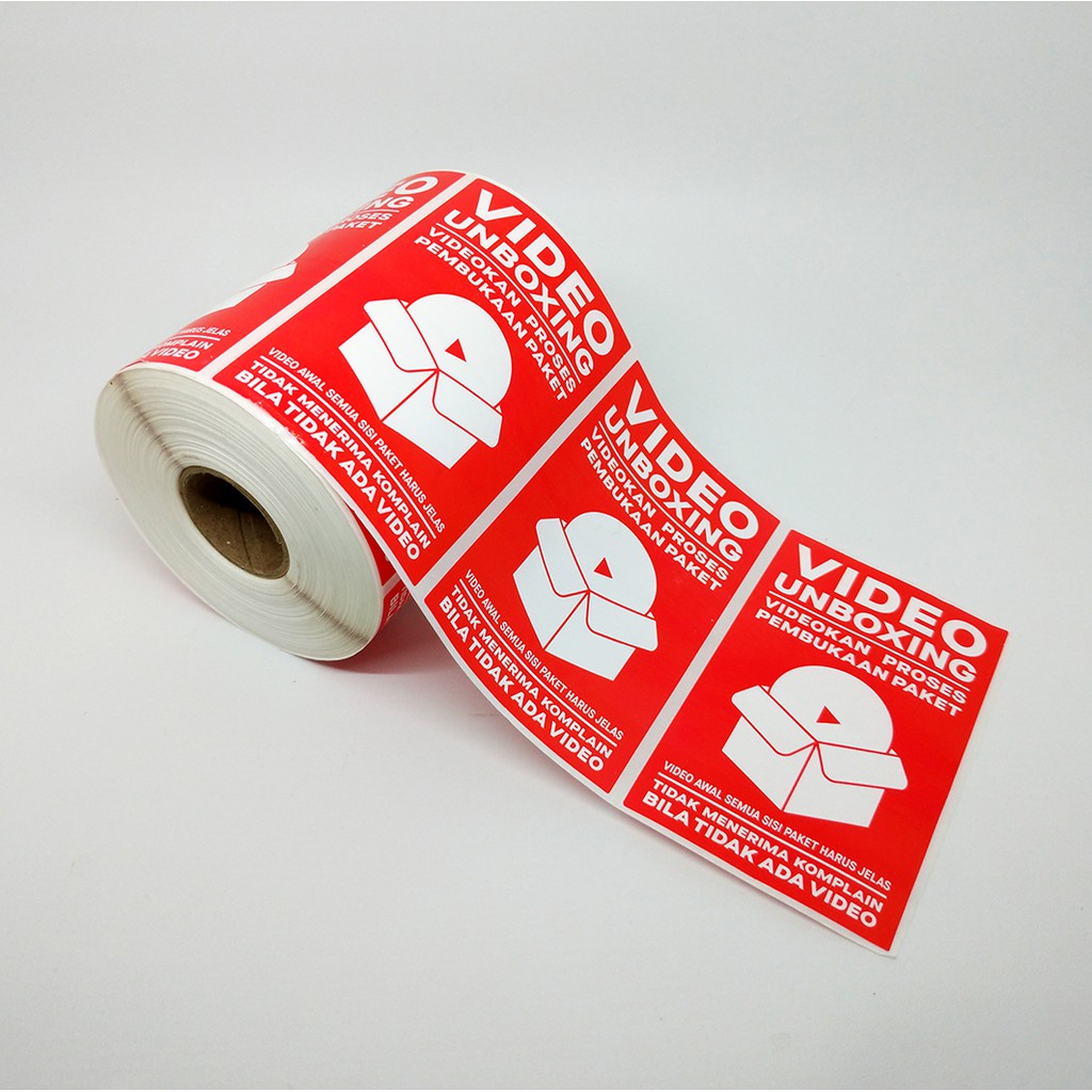 

HJK Stiker Label Video Unboxing Sticker Pengiriman Online Shop 9 x 5,5 Cm (1 Roll Isi 500 Pcs)