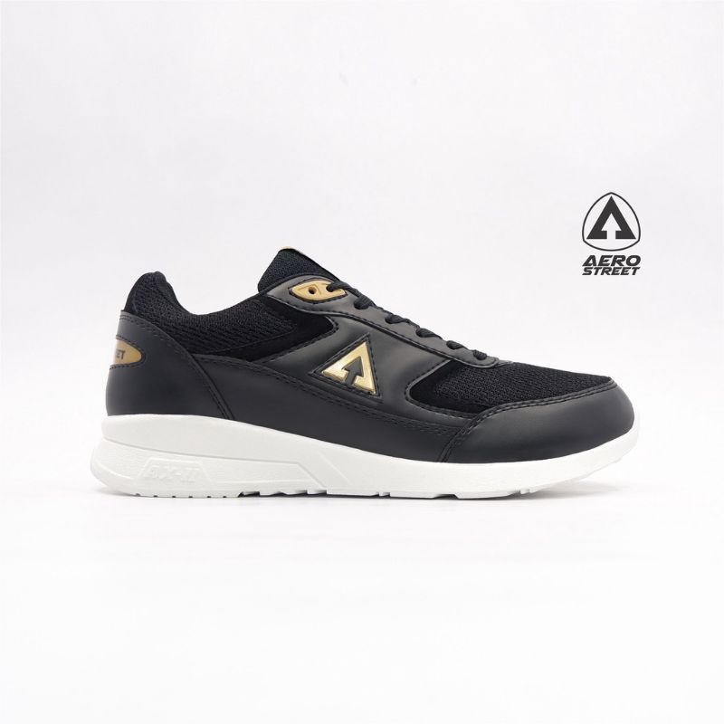 Aerostreet 36-45 osaka hitam emas Sneakers kasual sport pria wanita