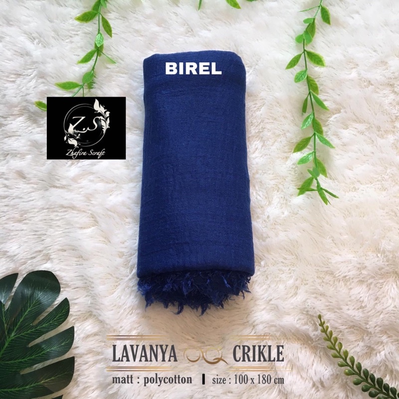 HIJAB Best Seller PASHMINA CRINKLE / CRINCLE - PASHMINA CUTTON CRINKLE / NEGRO / KUSUT-Birel