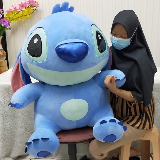 Boneka Soft Stich Size 90cm/32&quot;/boneka Karakter/Boneka Stitch Jumbo/Boneka Stitch Besar Big/Boneka Jumbo