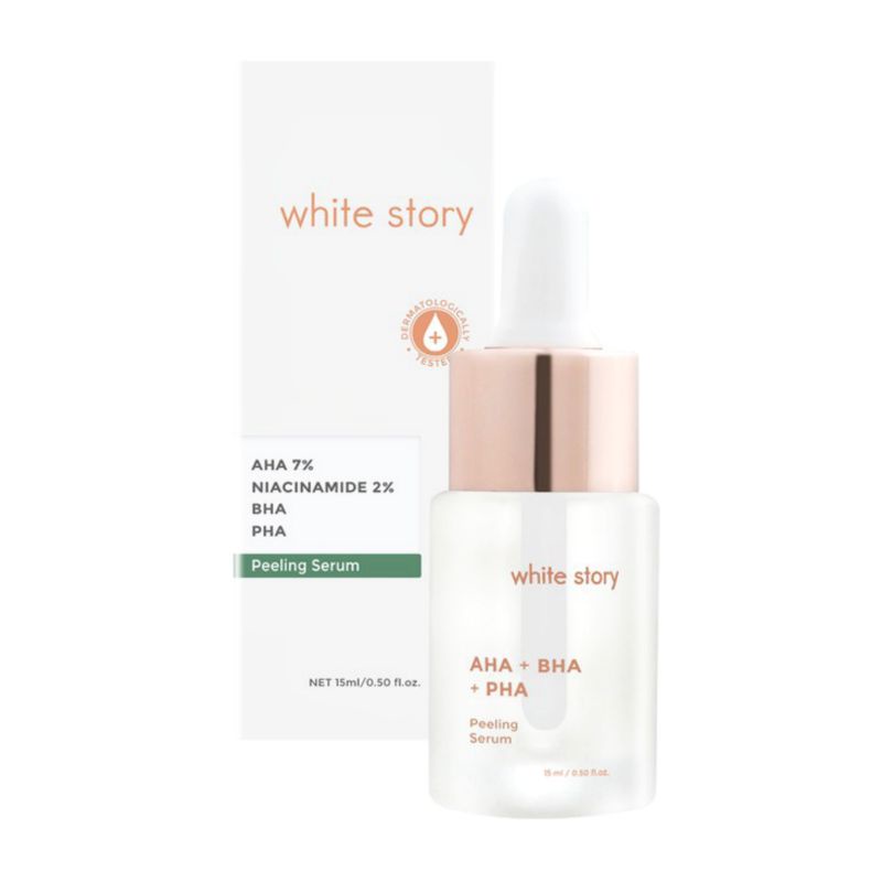 WHITE STORY AHA 7% Niacinamide 2% BHA PHA Peeling serum 15ml