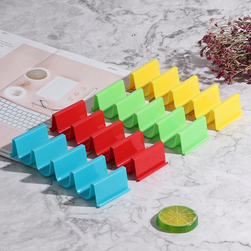1pc Rak Stand Holder Taco Tortilla Warna-Warni Bahan ABS Untuk Sanitasi