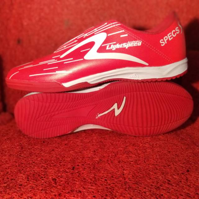 Sepatu futsal specs Accelerator exocet in merah + ungu