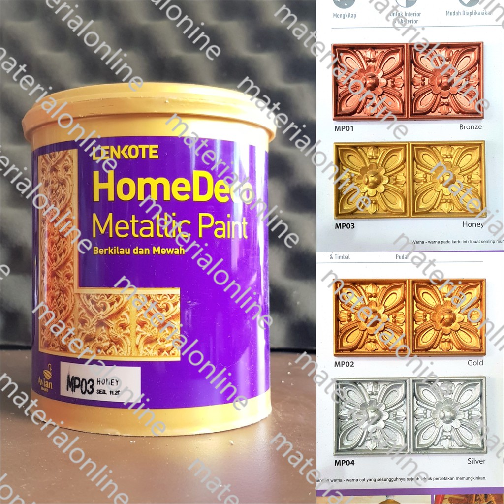 Jual Lenkote Homedeco Cat Emas Bronze Tembok Besi Tempa Metallic