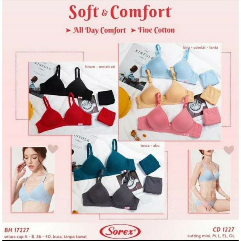 Bra bh set Sorex  bra 17227 + CD 1227 soft and comfort