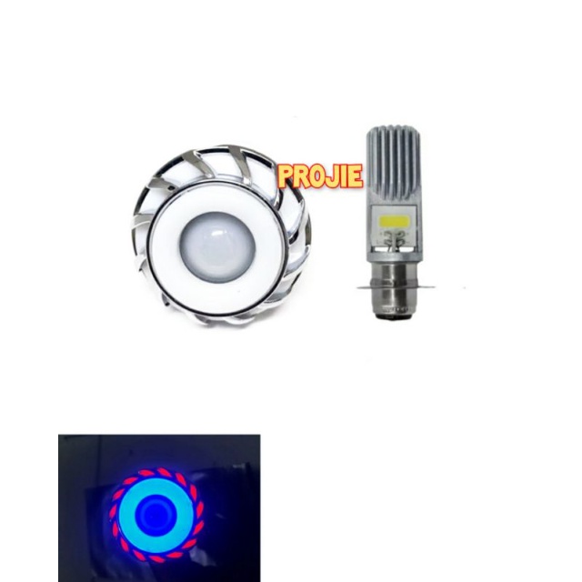 Paket lampu LED depan h6 AC/DC + lampu rem belakang proji motor mio beat mio j supra Jupiter mx univ