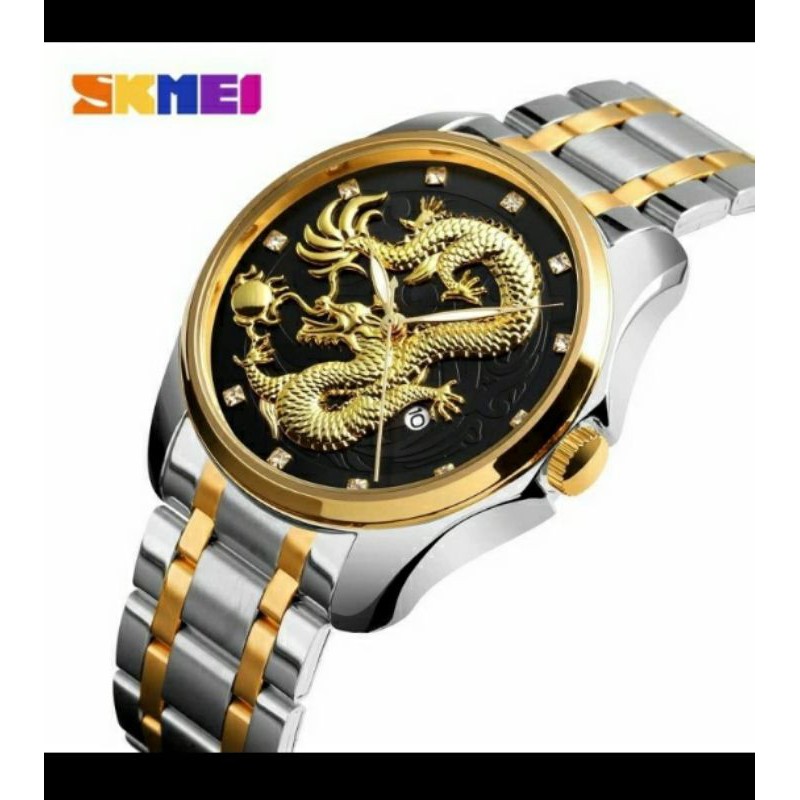 JAM TANGAN ANALOG PRIA MOTIF NAGA