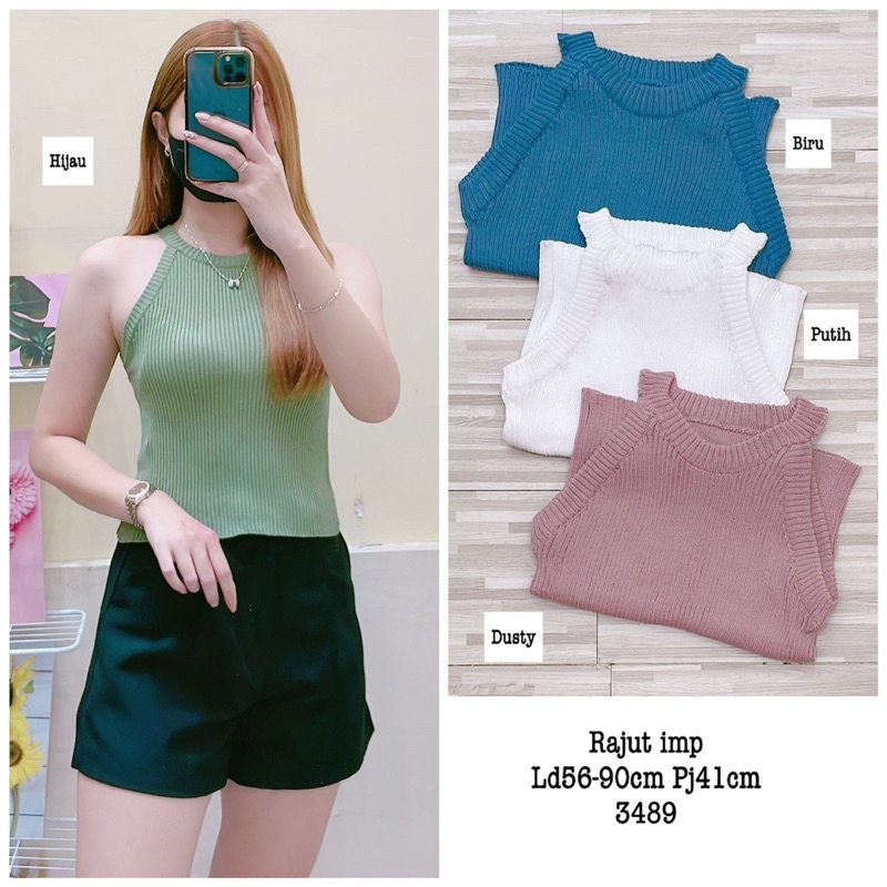 Ella Crop Top - Tank Top Rajut Wanita - Inner Knit