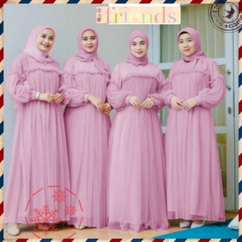 GAMIS KONDANGAN MODERN MEWAH ELEGAN MURAH DRESS MUSLIMAH BAHAN moscrepe pesta kekinian baju persatua