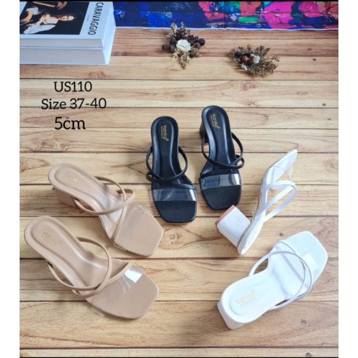 ABBUSHOES Us 110 hak tahu anggel slempang sol crem 5cm