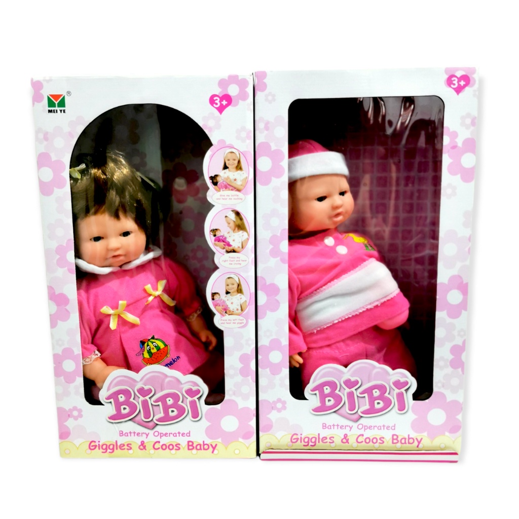 OZIHOUSE - MAINAN BONEKA ANAK BIBI BAYI BOTAK GIGGLES & COOS BABY DILENGKAPI DOT