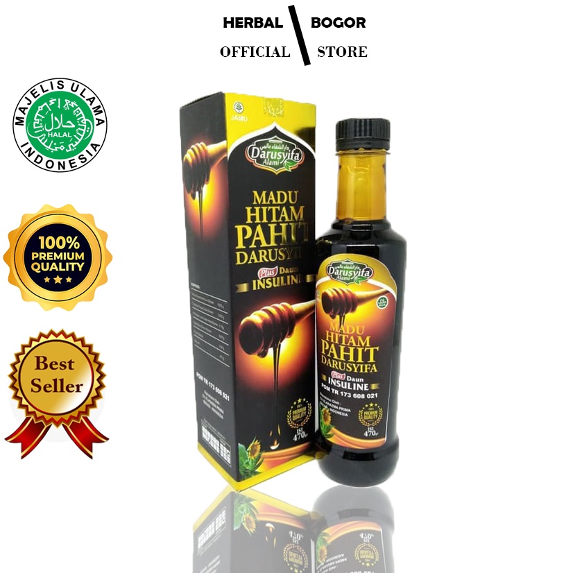 

Madu Hitam Pahit Insulin plus Propolis Madu Pahit Diabetes insuline Darusyifa isi 470 gr