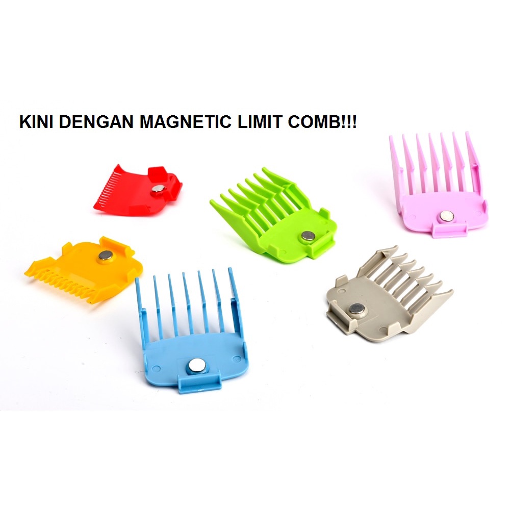 WMARK NG-2025B - Professional Electric Rechargeable Hair Clipper - VERSI TERBARU DENGAN MAGNETIC LIMIT COMB - ALAT CUKUR TERBAIK DARI WMARK