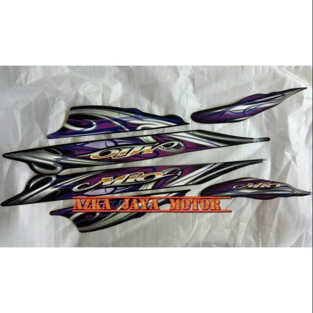 Striping / Sticker Yamaha Mio Smile Karbu Warna Hitam / Violet