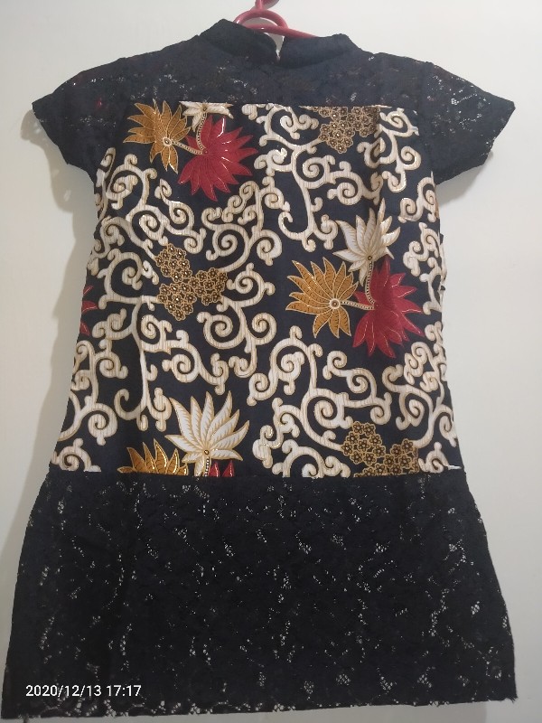 Dress Claire Kid Rx Dress Batik Anak Dress Brukat Anak Murah Kebaya Batik Brukat Anak Kutubaru Kid