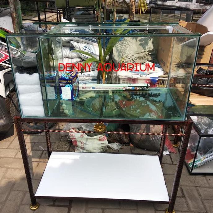 dibeli SET AQUARIUM UKURAN 80x40x50cm KACA 8mm unggulan