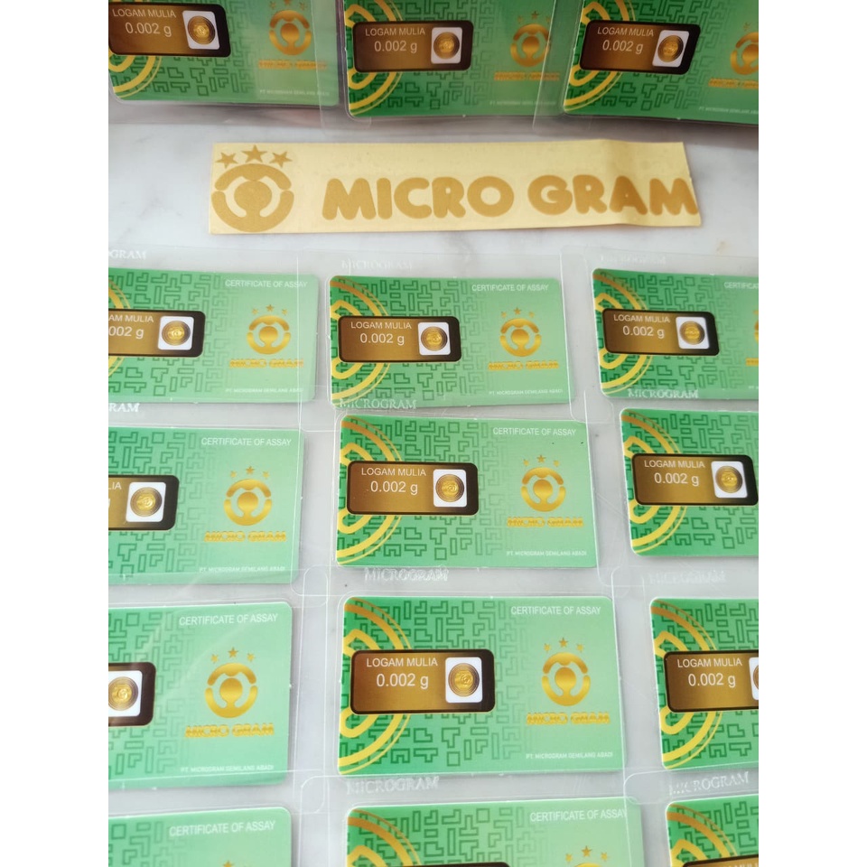 MICROGRAM Logam Mulia Emas Mini 0.002 Gram