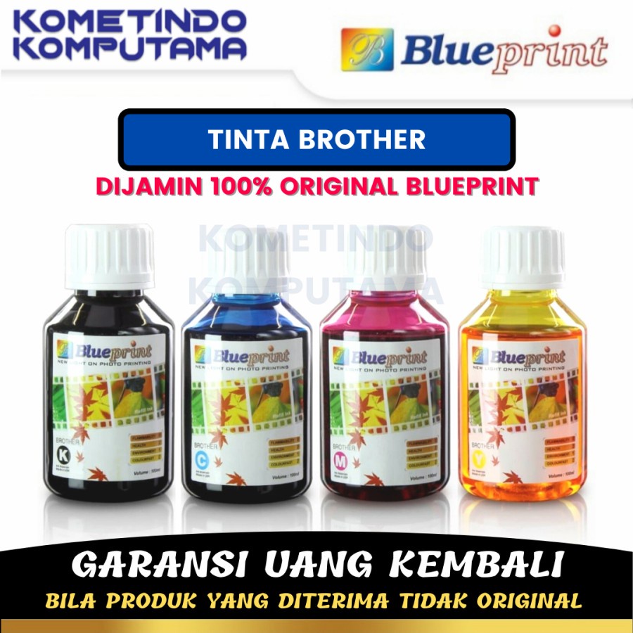 KUNING Tinta Brother BLUEPRINT Refill for Printer Brother 100ml Yellow - Kuning