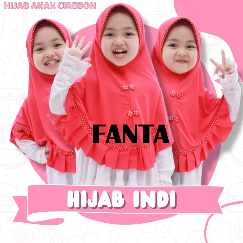 Kerudung Jilbab Hijab Instan Anak Sekolah SD,TK,PAUD  Usia 3 4 5 6 tahun