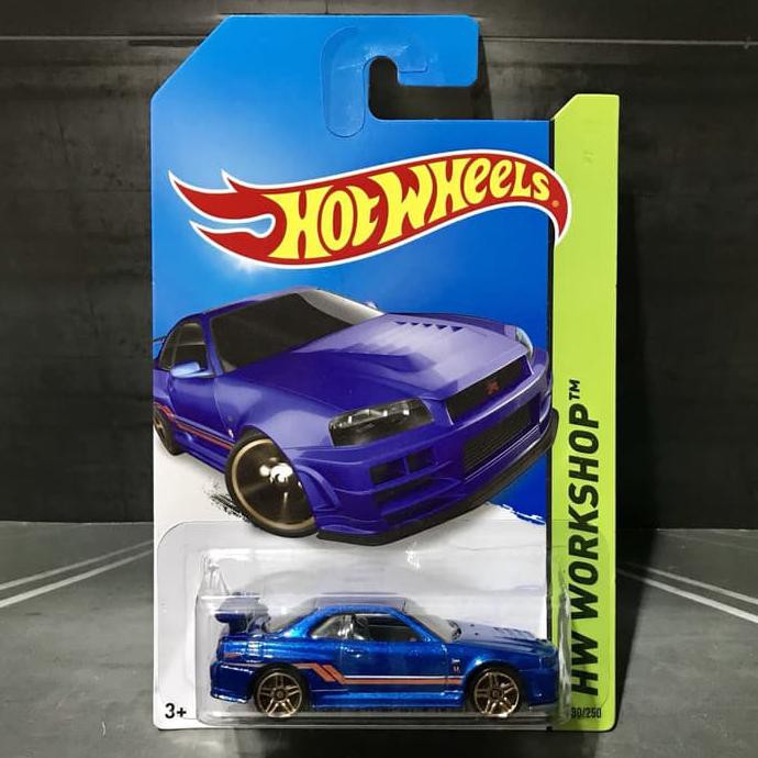 Hot Wheels Nissan Skyline Gtr R34 Blue - Termurah 