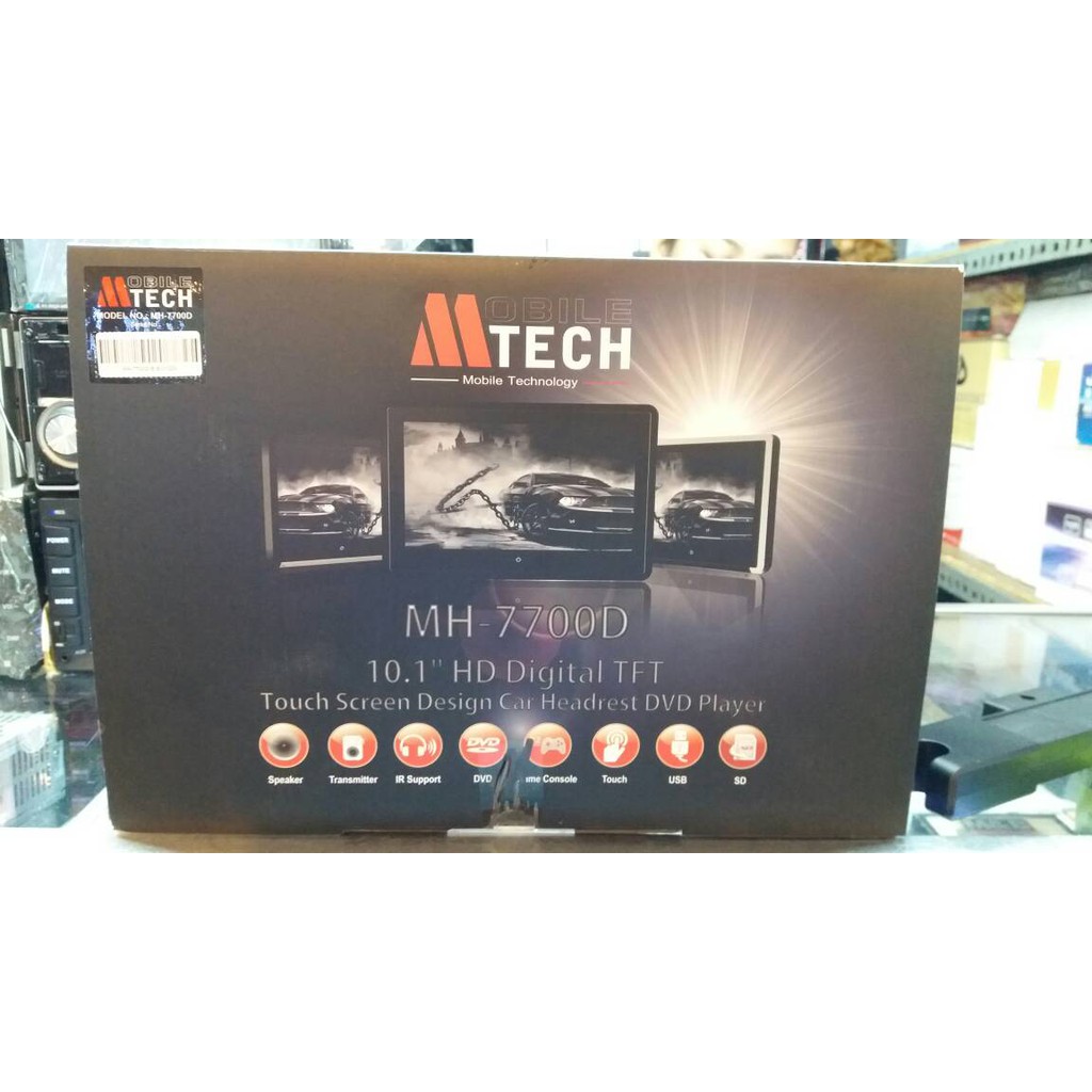 DVD HEADREST GAME CLIP ON 10 INCH IN MERK MTECH MH - 7700D