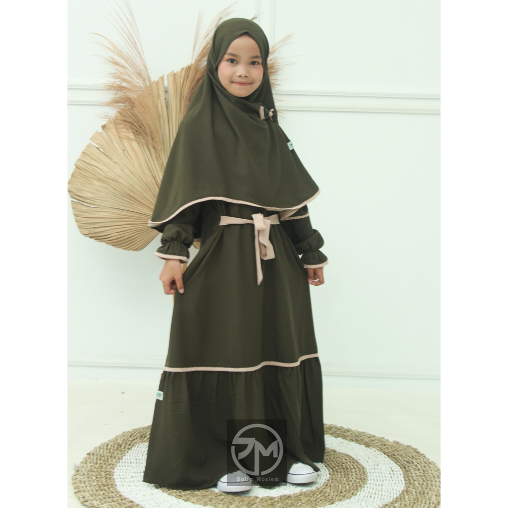 Salim moslem -Gamis anak perempuan / Baju muslim anak perempuan SET usia 1-12 tahun LADY ZARA