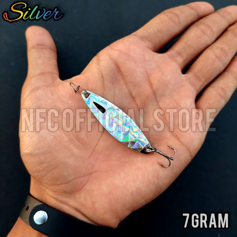 Lure metal Spoon S 5cm ( 5gr, 7gr, 10gr ) Umpan casting Tengiri, Giant Trevally, Baracuda, Talang-talang