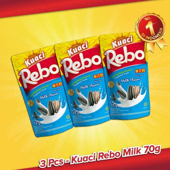 

NEW PRODUCT Rebo Kuaci Bundling 3 PCS - Varian Rasa Milk 70 Gram AP173