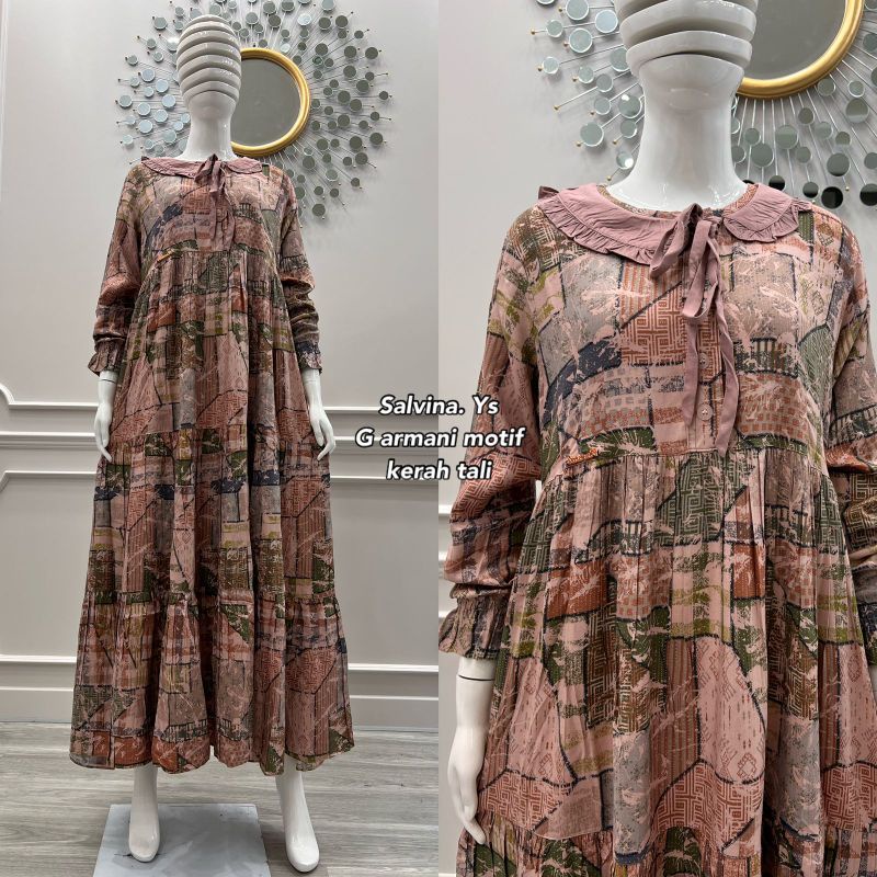 Baju Gamis Salvina Motif katun