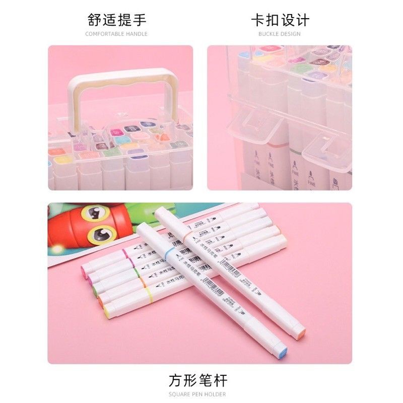 double tip wipe clean marker set spidol highlighter 2in1