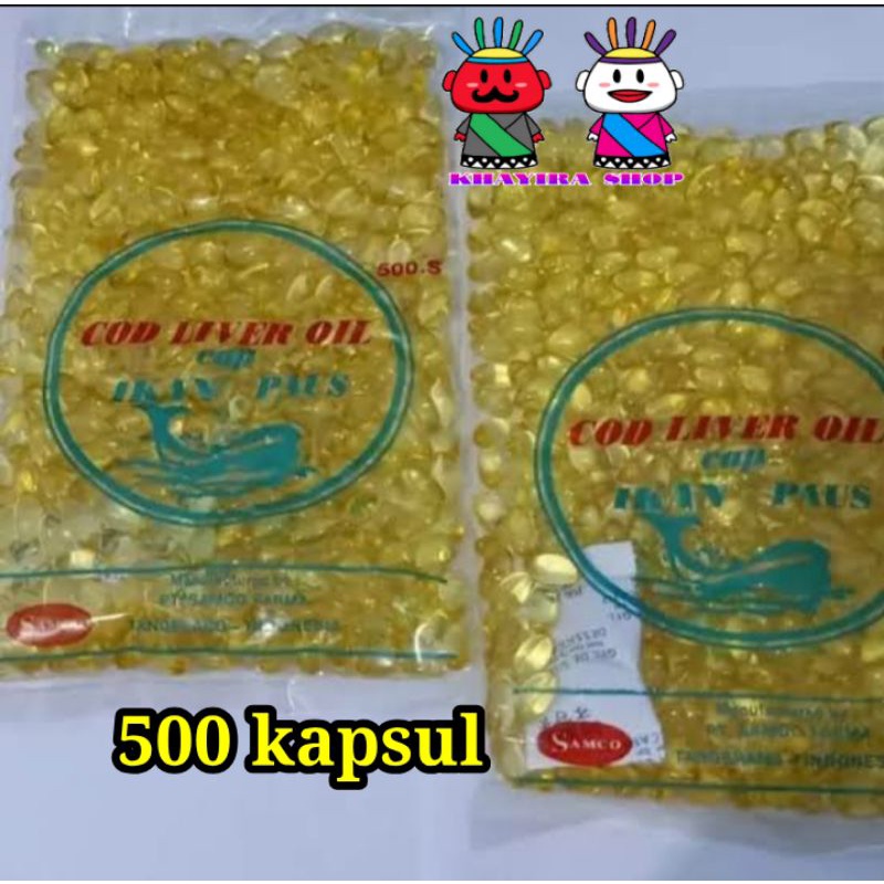 COD liver Oil Samco Isi 500 Tablet Minyak Ikan Paus
