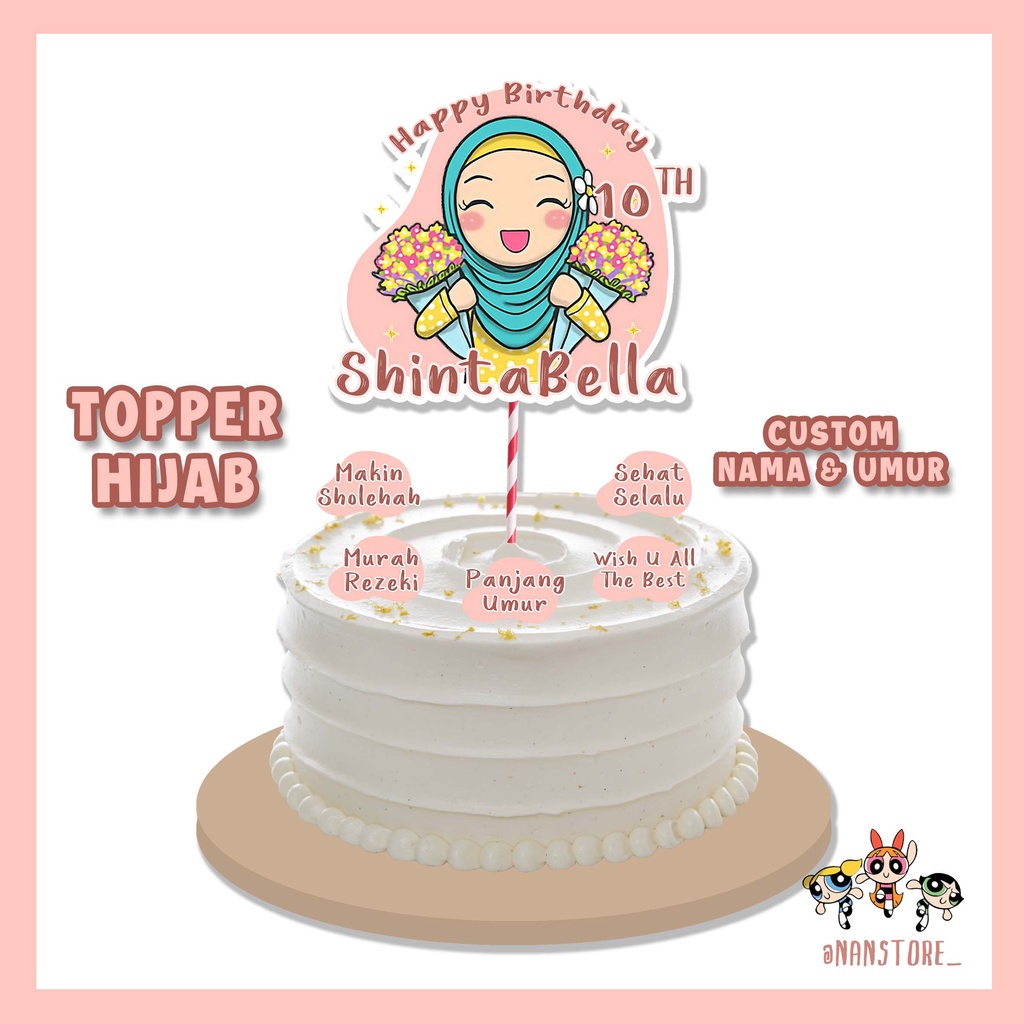 Topper Cake Custom Hijab