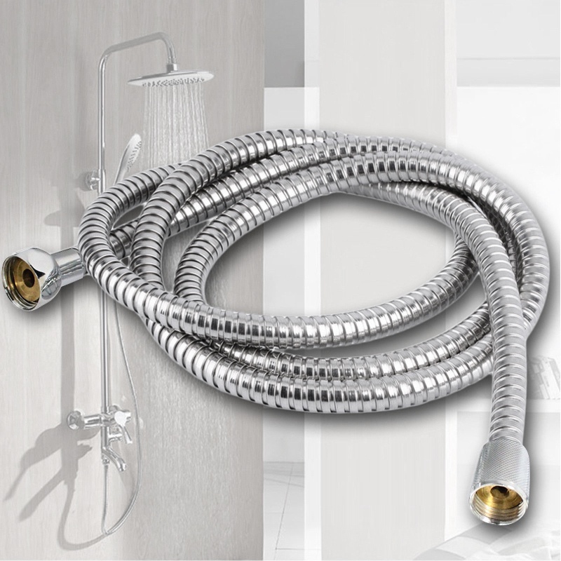 Selang Pipa Kepala Shower Bahan Stainless Steel Flexible Ukuran 1.5 2m 3m Untuk Kamar Mandi
