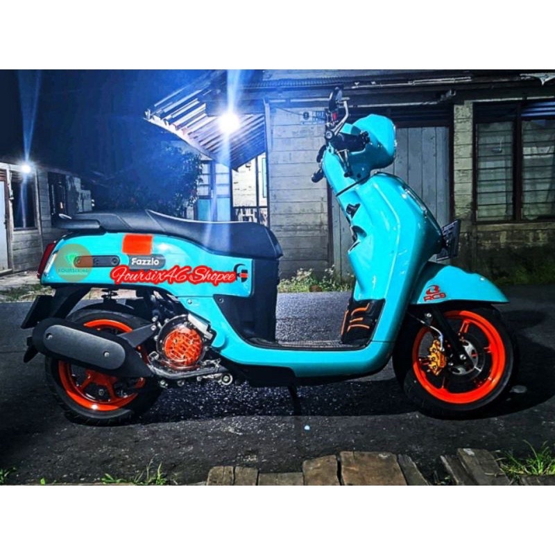 tutup cover kipas transparan+kipas warna fazzio saoul gt 125 mio m3 125 mio gear 125